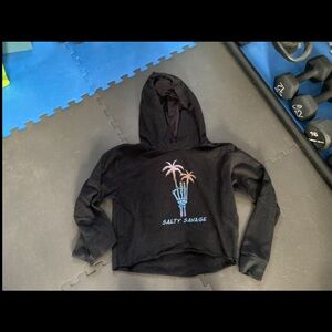 Salty Savage crop hoodie, M